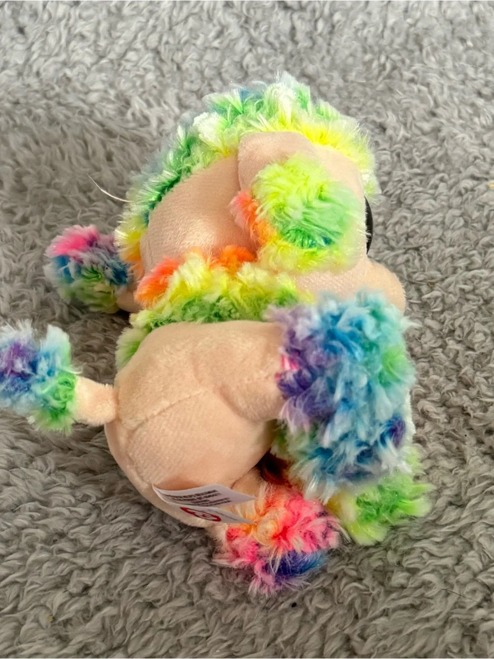 Ty Beanie Boos Rainbow the Poodle 6” Dog Multicolored Stuffed Animal Soft Toy